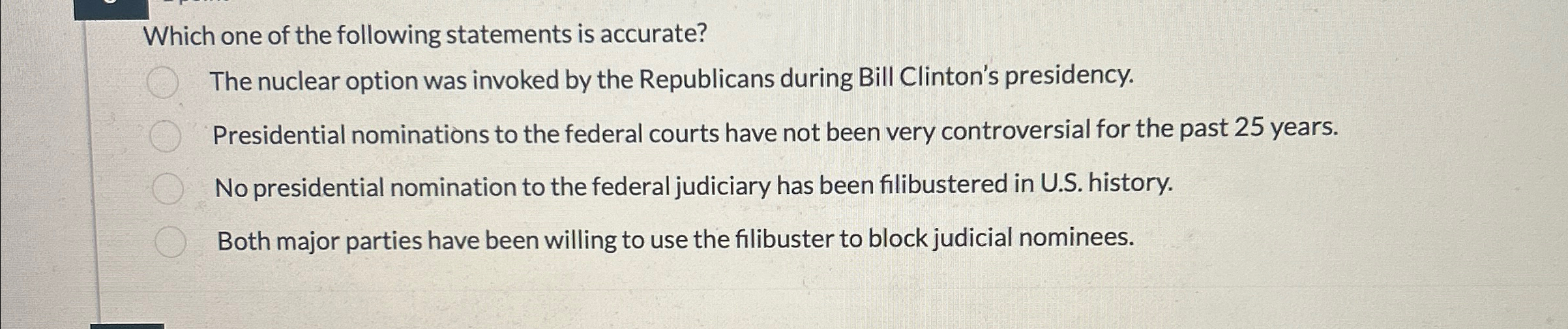 Which one of the following statements is