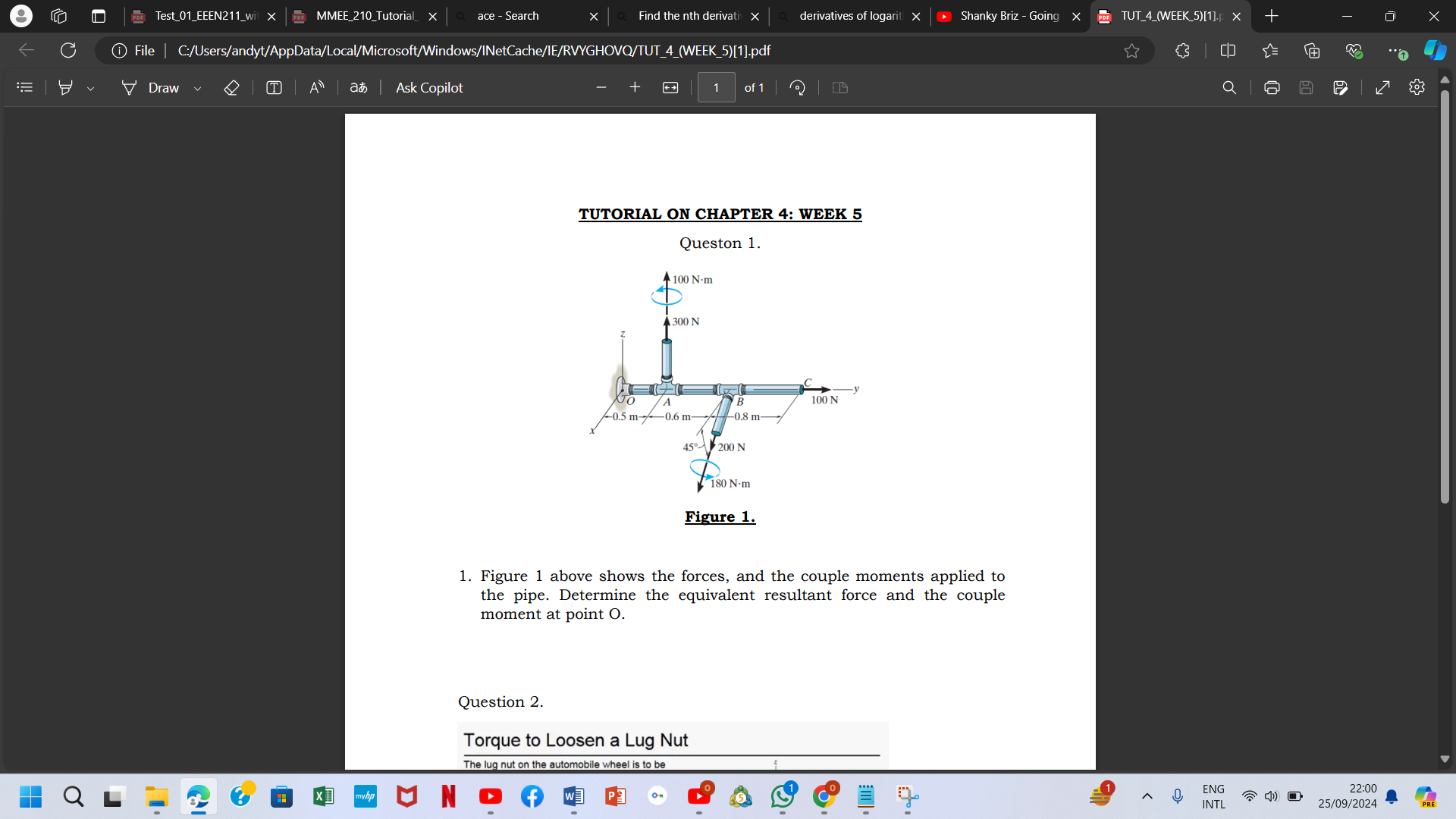 TUTORIAL ON CHAPTER 4 : WEEK 5 Figure 1 above