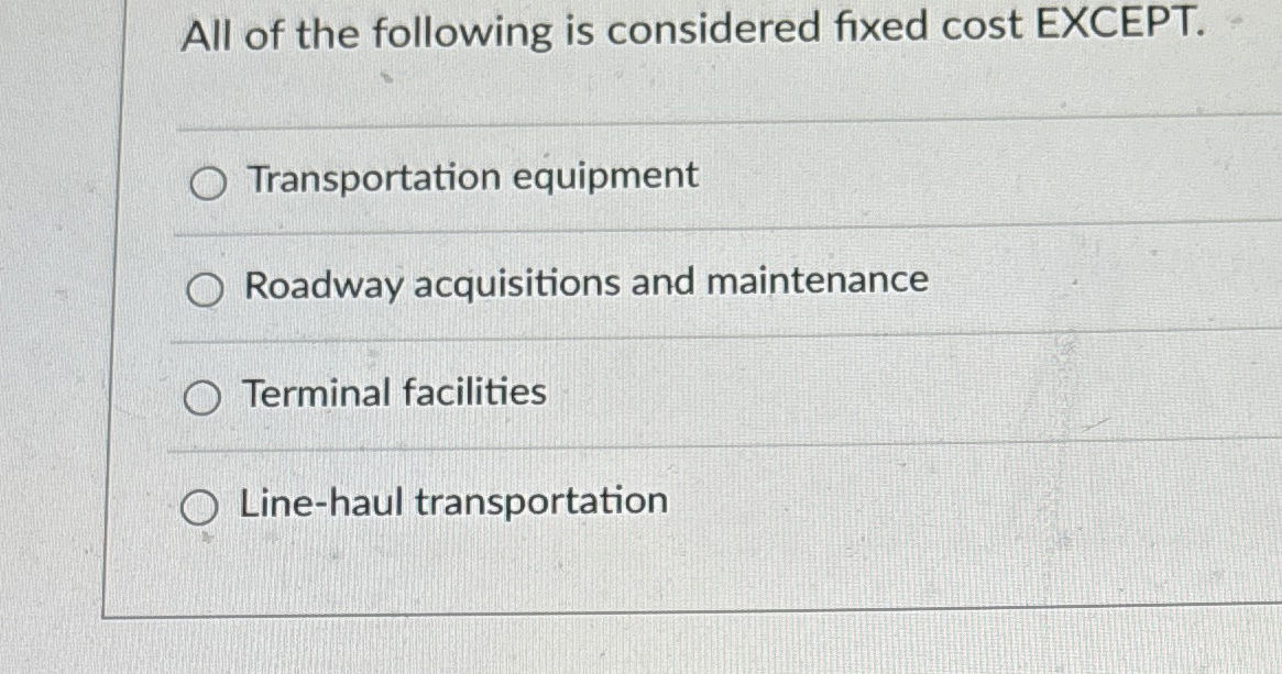 All of the following is considered fixed cost