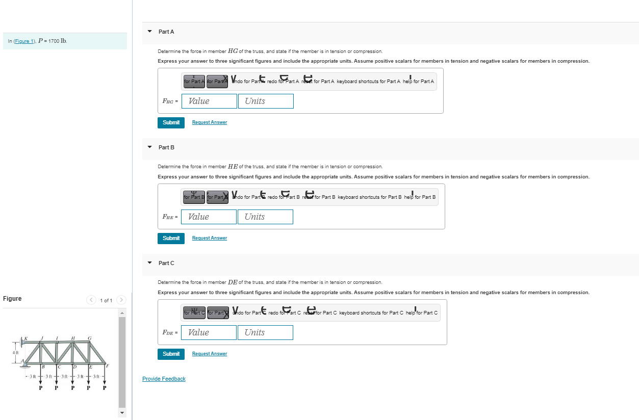 In ( Figure 1 ) . P = 1 7 0 0 l b . F H C =