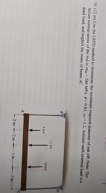 ( 1 2 pt ) Use the LRFD method to determine the