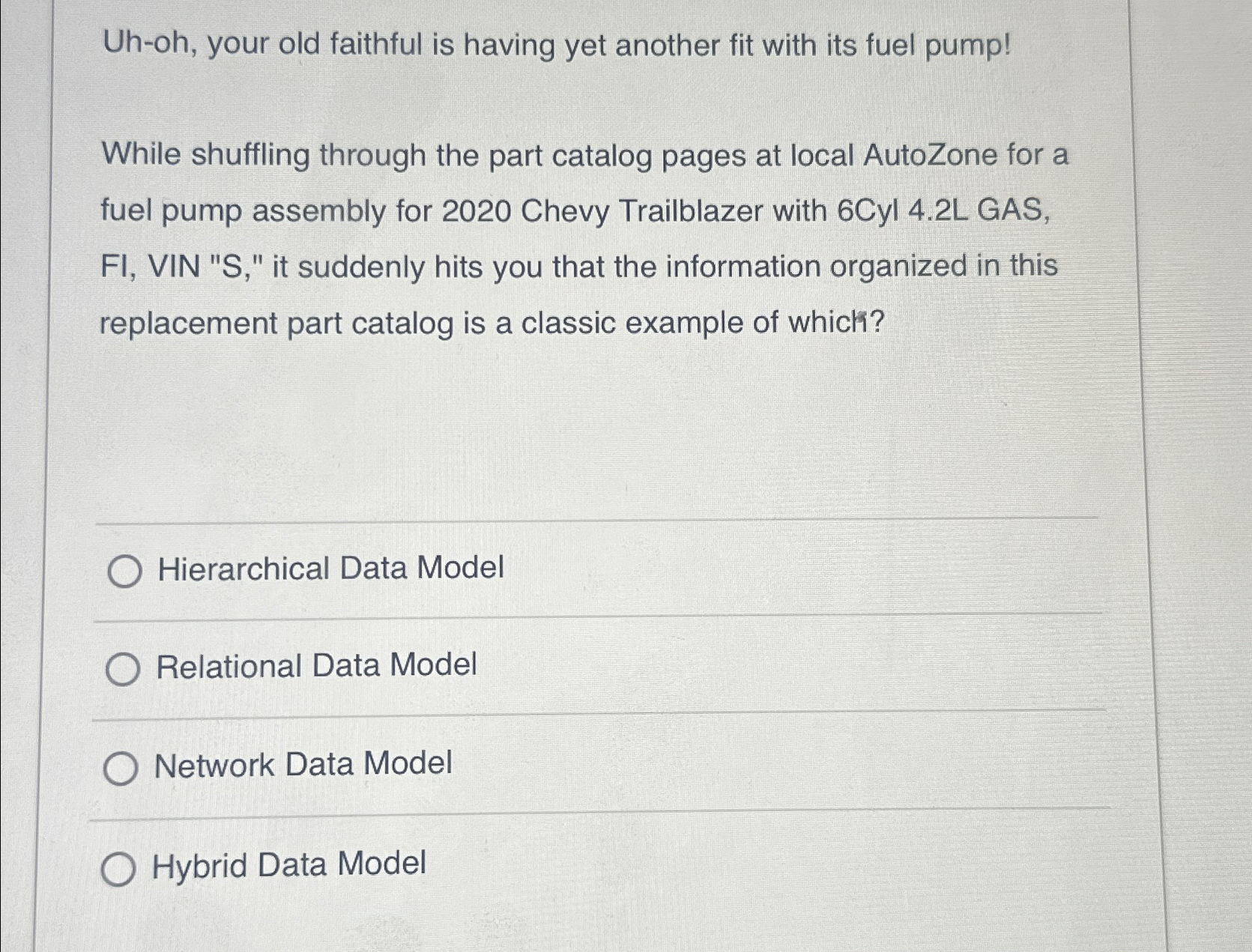 Uh - oh , your old faithful is having yet another