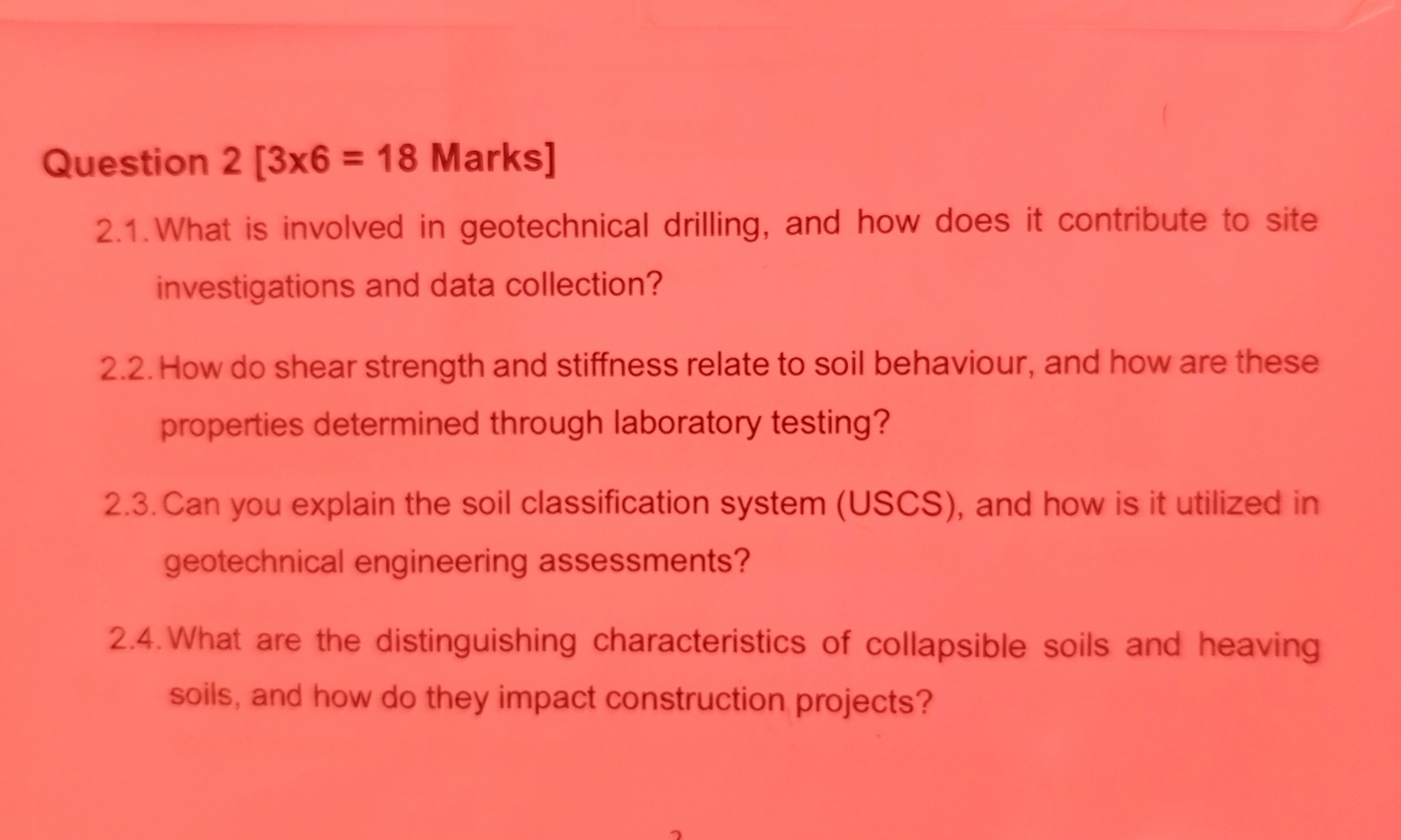 Question 2 [ 3 x 6 = 1 8 Marks ] 2 . 1 . What is