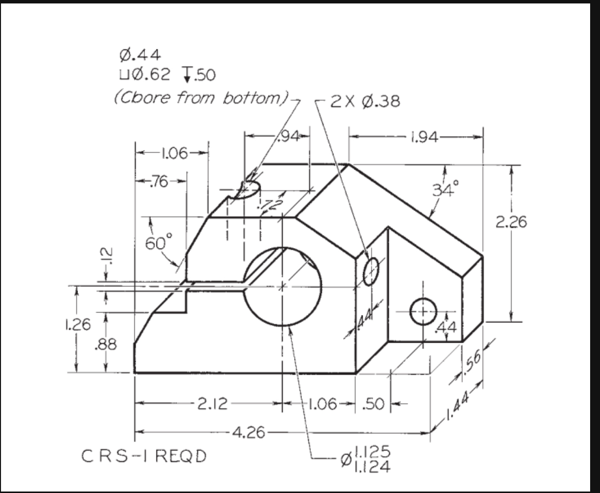 AutoCad Top, side and front view. Please show it