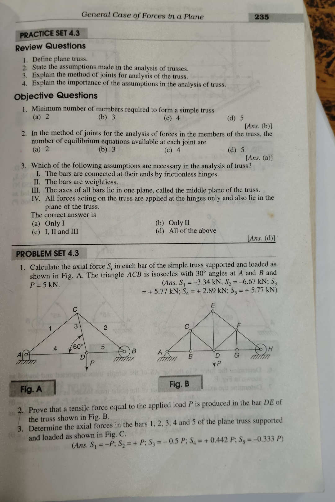 General Case of Forces in a Plane 2 3 5 PRACTICE