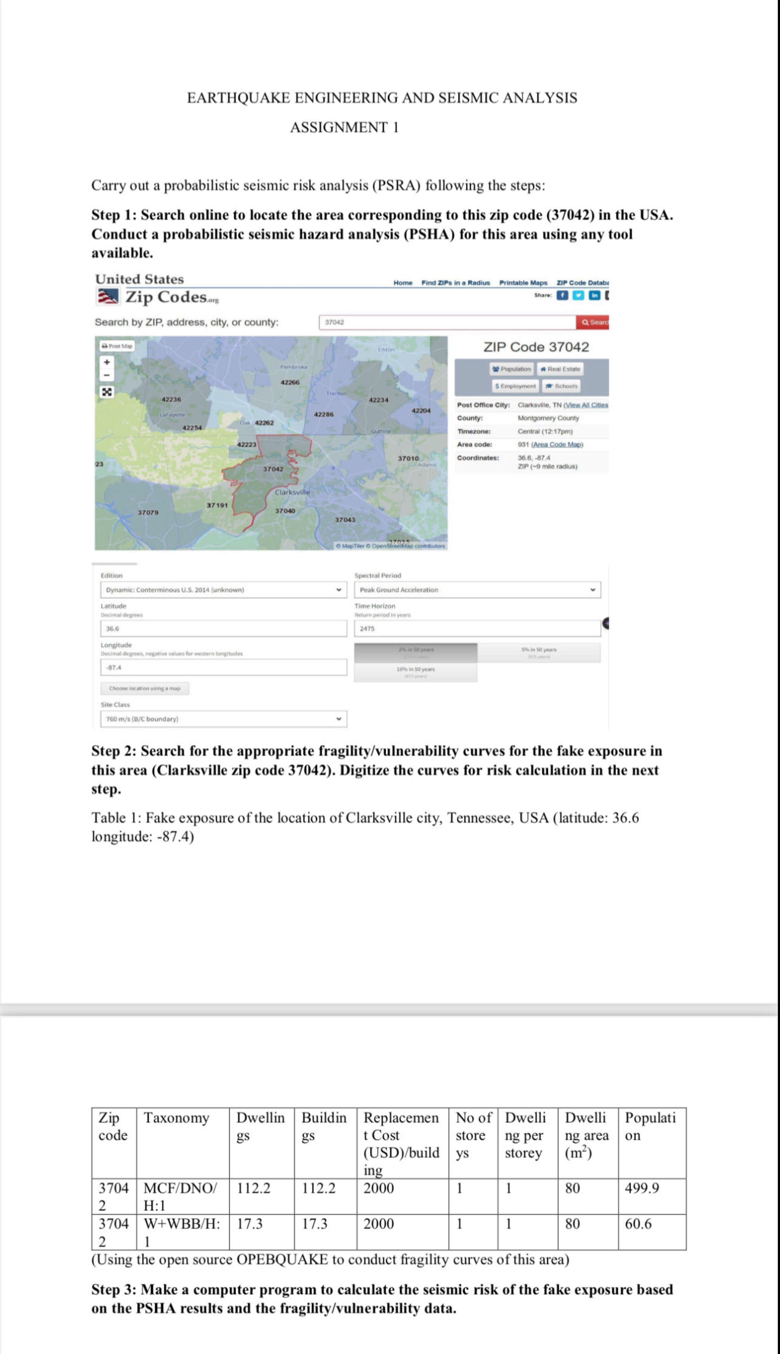 EARTHQUAKE ENGINEERING AND SEISMIC ANALYSIS