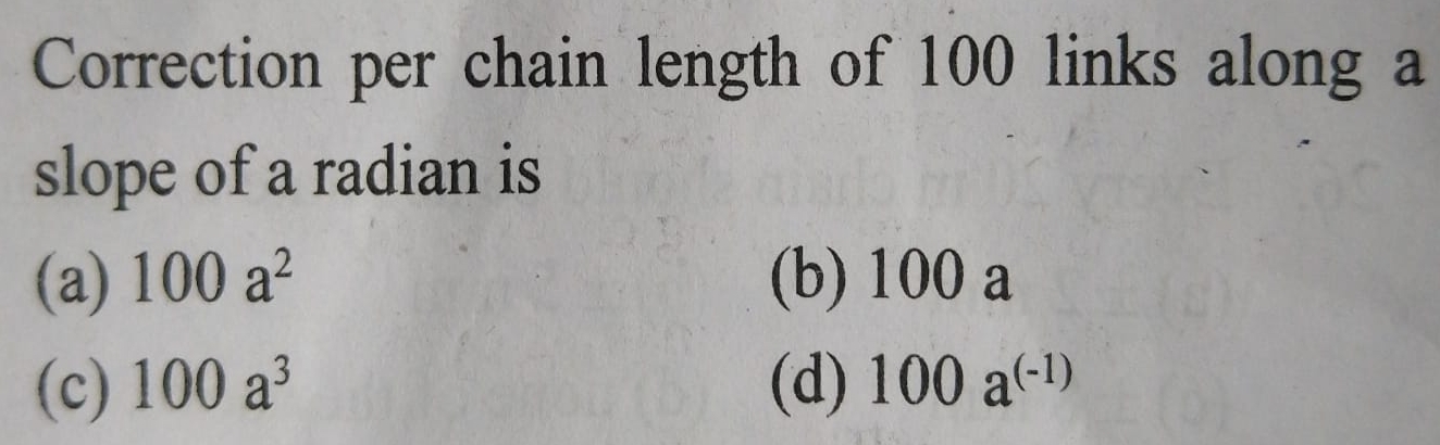 Correction per chain length of 1 0 0 links along
