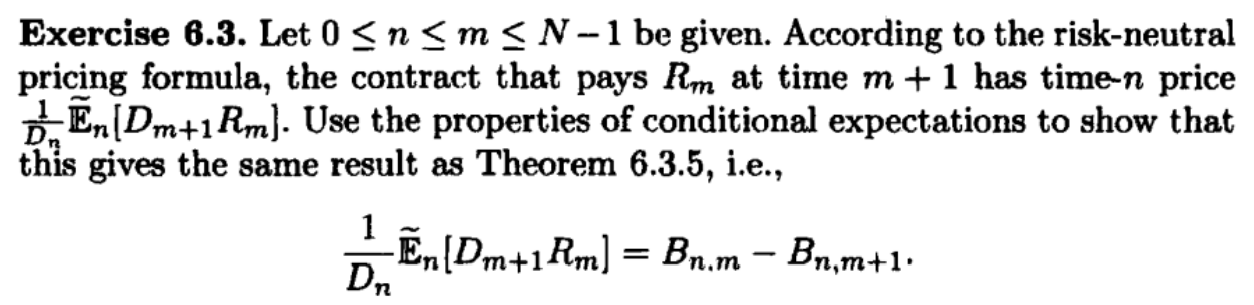 Exercise 6.3. Let 0 _n m < N -1 be given.