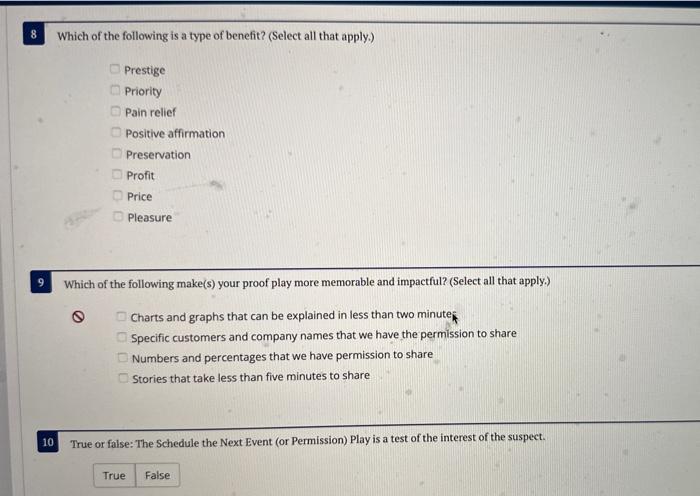 Which of the following is a type of benefit?