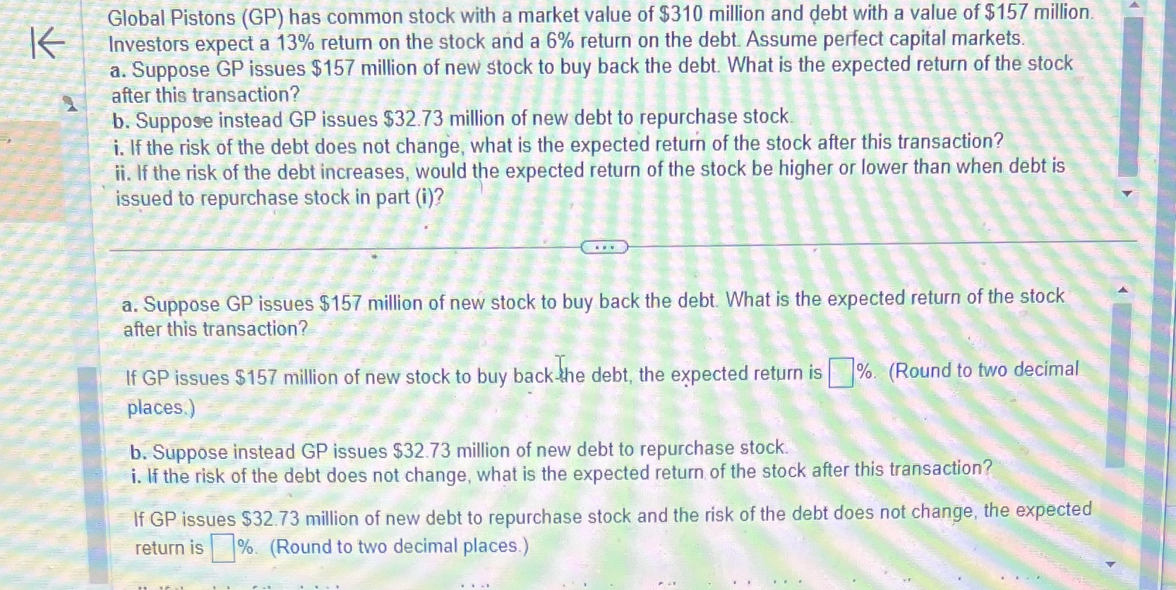 Global Pistons (GP) has common stock with a