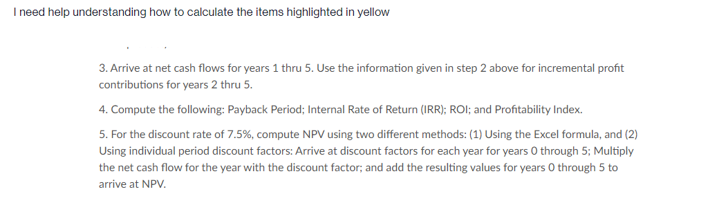 I need help understanding how to calculate the