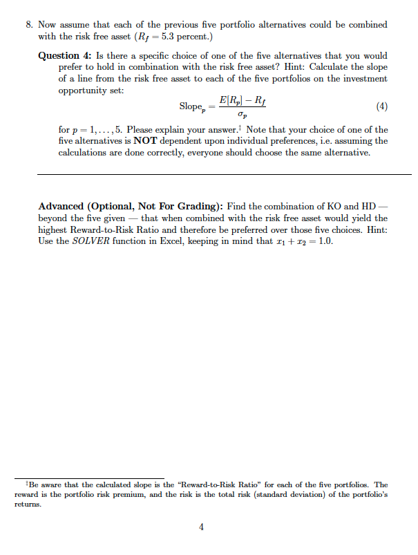 Risk & Return Assignment Introduction This