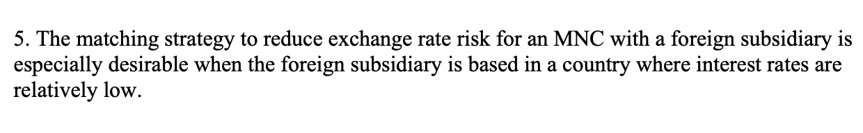 5. The matching strategy to reduce exchange rate
