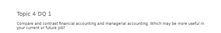 Topic 4 DC} 1 Compare and contrast nancial