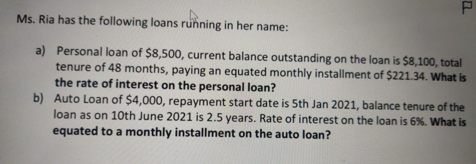 Give typed solution and full explanation Ms. Ria