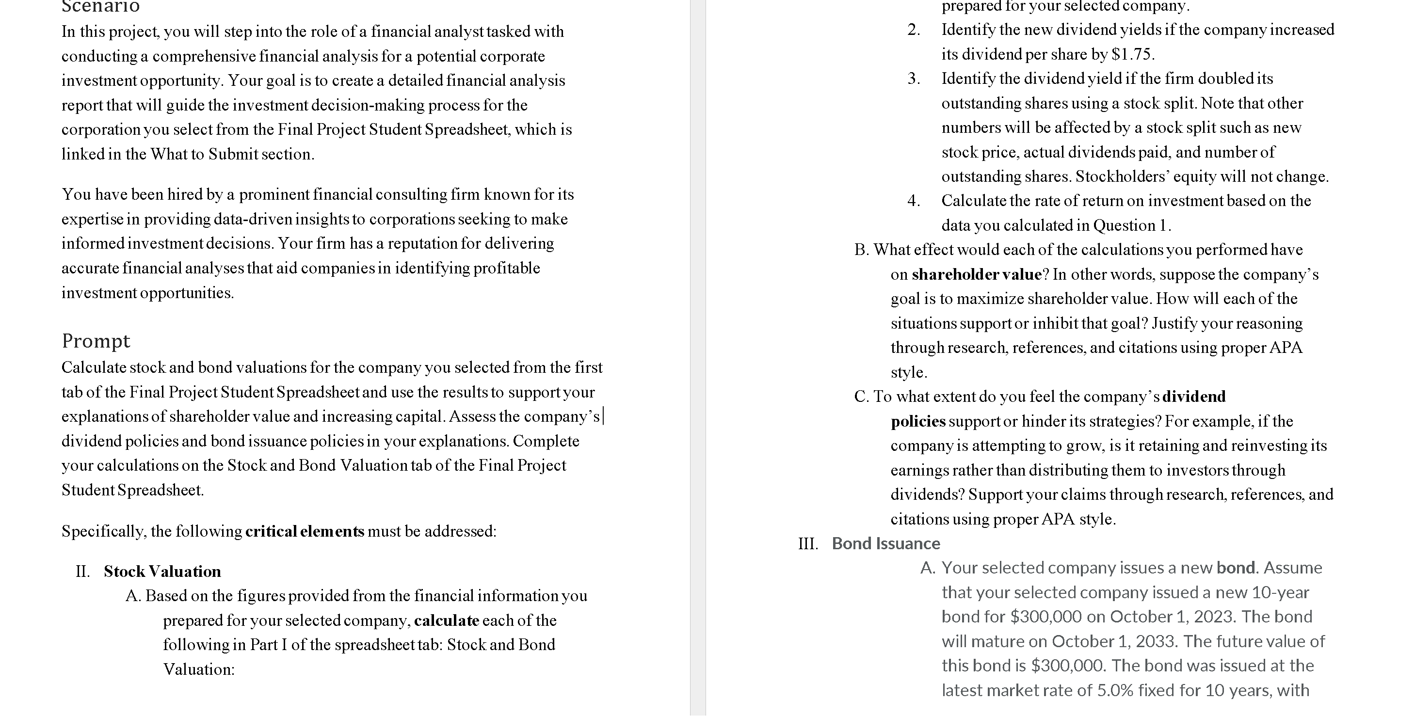 Scenario In this project, you will step into the