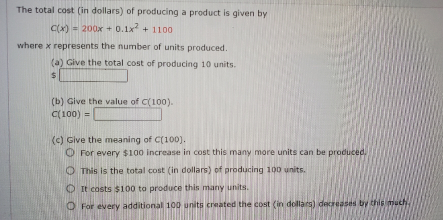 show work and explain answer please The total