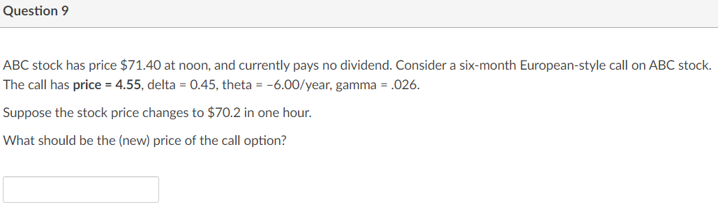 Please help question 6-14 Question 10 ABC stock