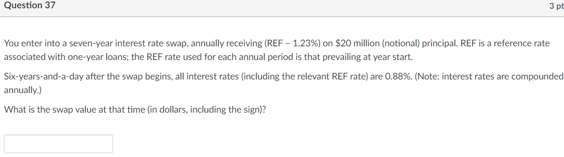 Please help question 36-38 Swaps. Questions