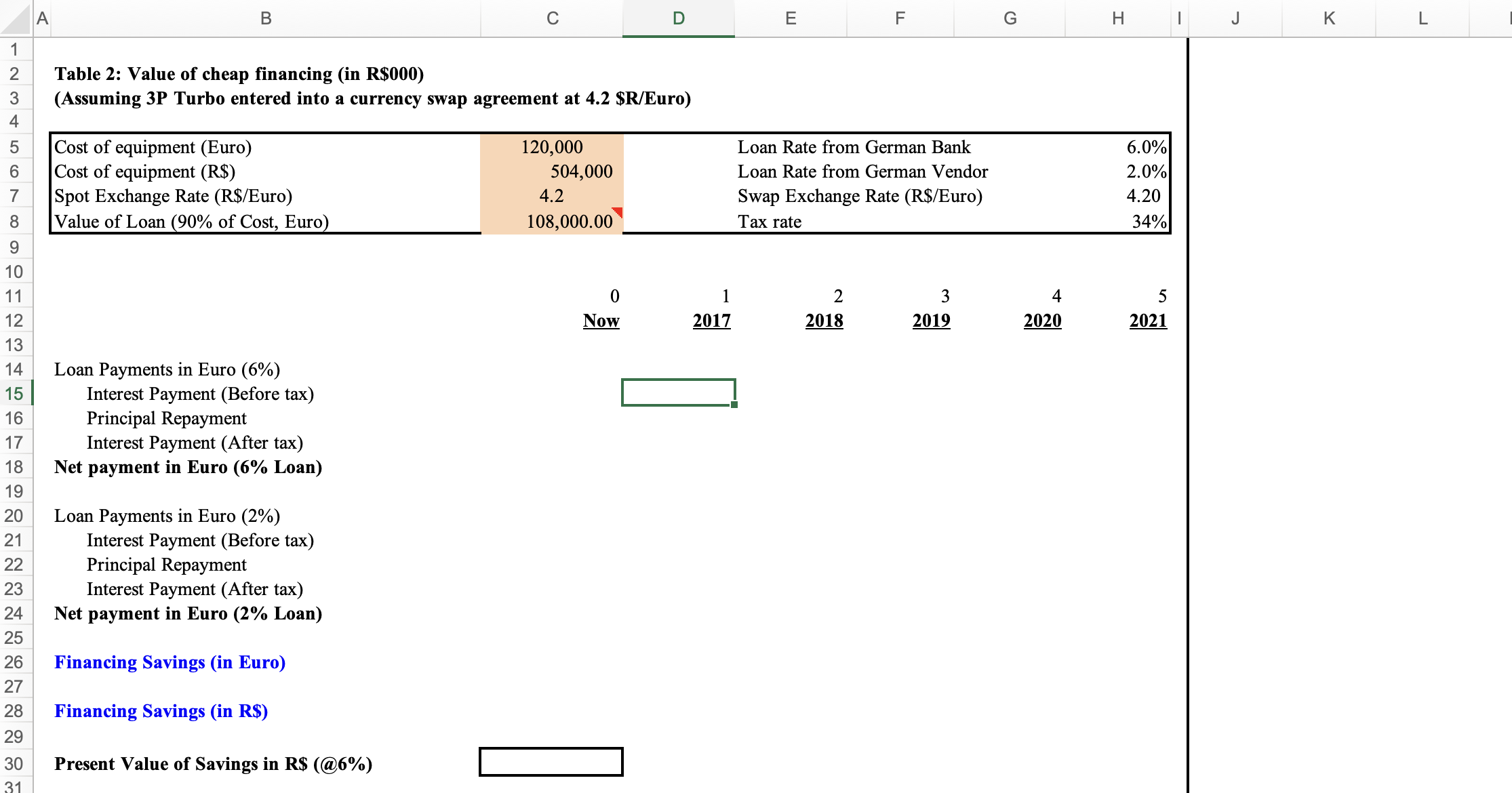 A B C D E F G H I Table 1: Value of cheap