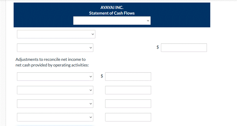 Chapter 5: Ques 2: Ayayai Inc. had the following