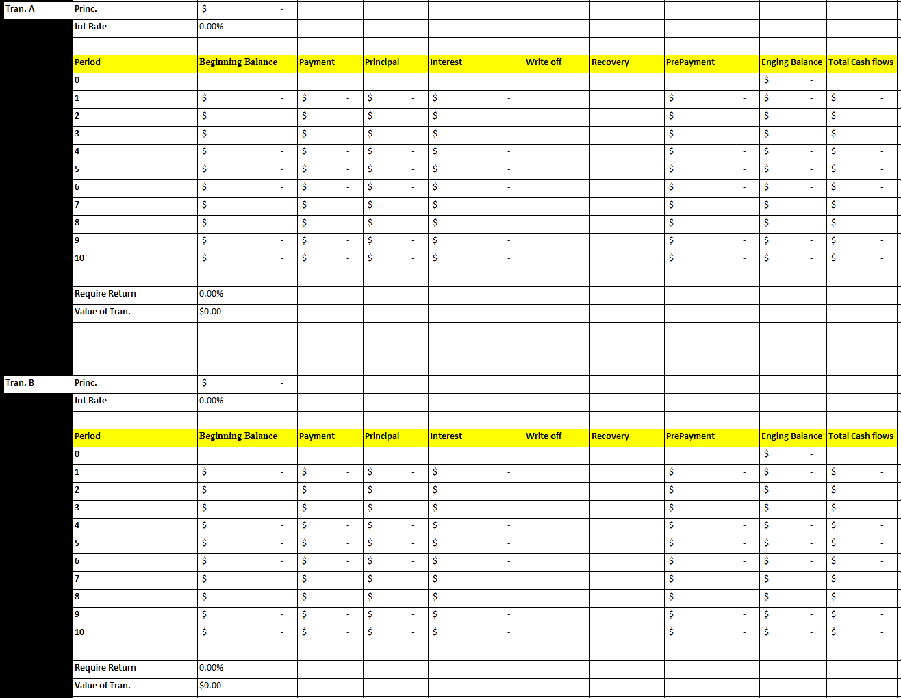 Please display answer in the provided excel set