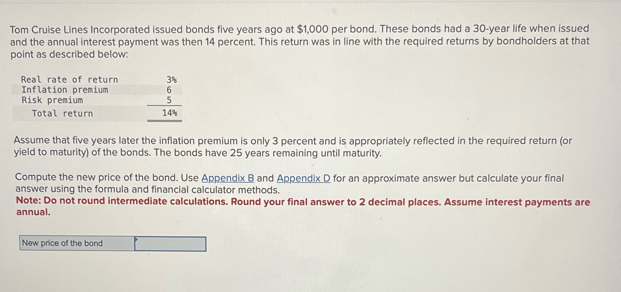 Tom Cruise Lines Incorporated issued bonds five