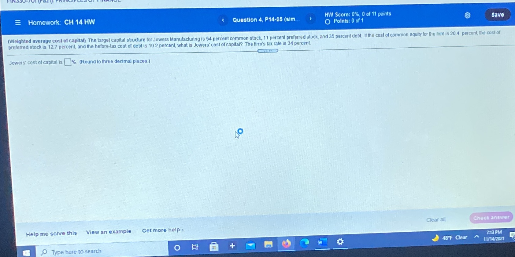 Homework: CH 14 HW Question 4, P14-25 (sim HW