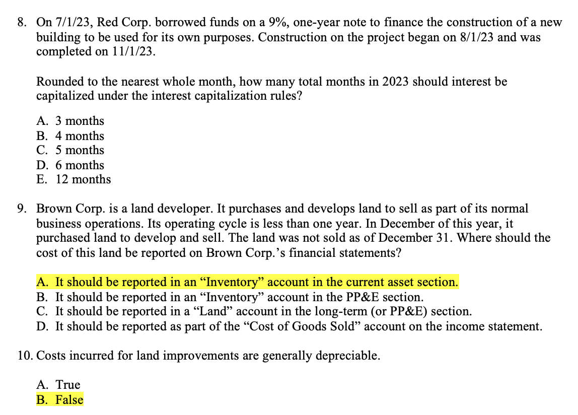 i need help in solving question 1 and 8. i also