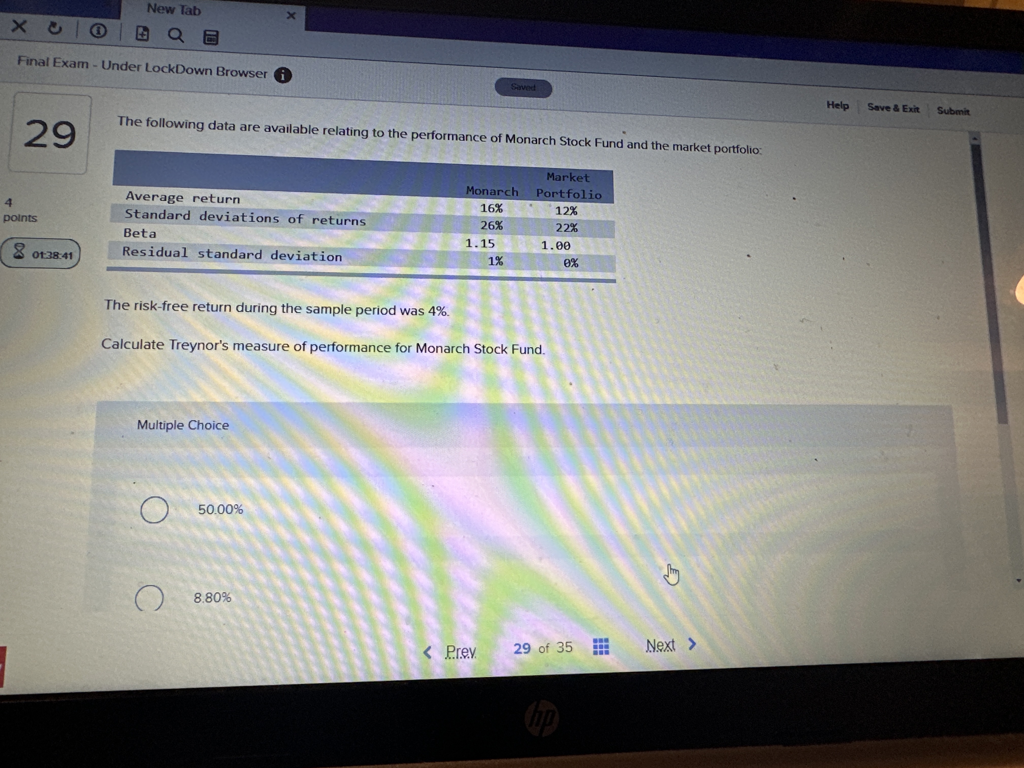 New Tab X CO B Q B Final Exam - Under LockDown