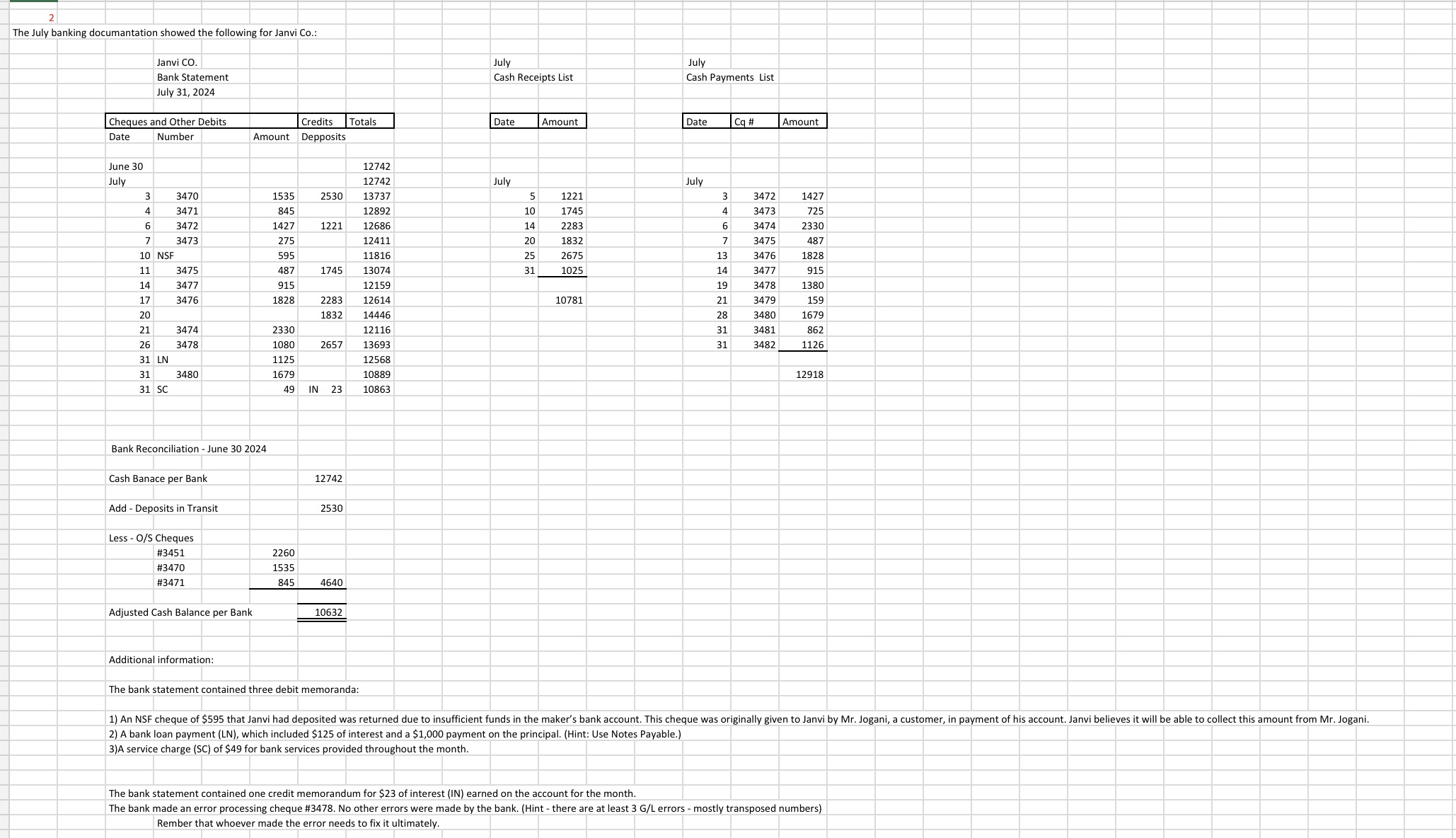 I don't know number 1,2,3 question. The July