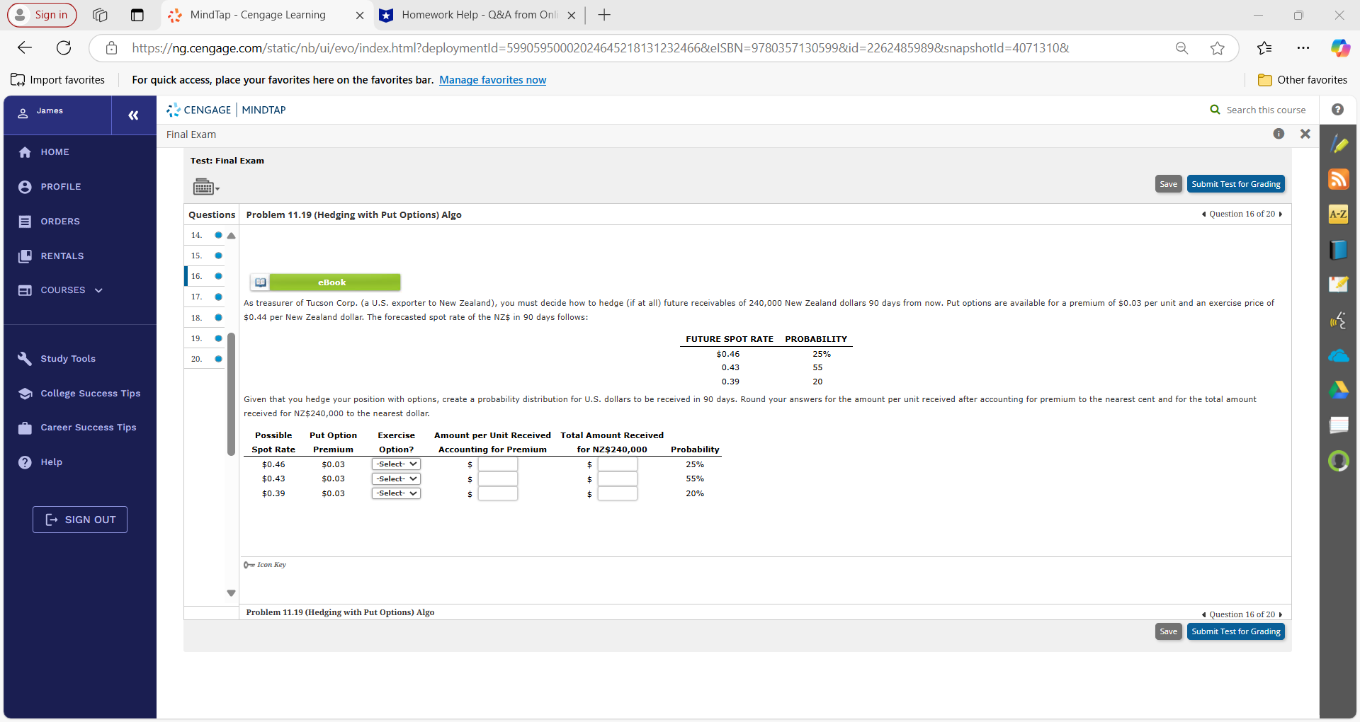Sign in MindTap - Cengage Learning * *Homework