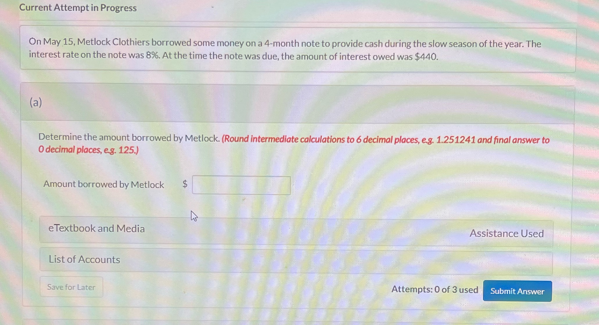 Current Attempt in Progress On May 15, Metlock