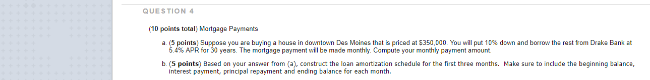 Show all workings QUESTION 4 (10 points total)