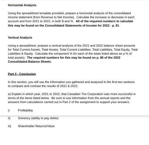 For this assignment you will analyze the 2022 and