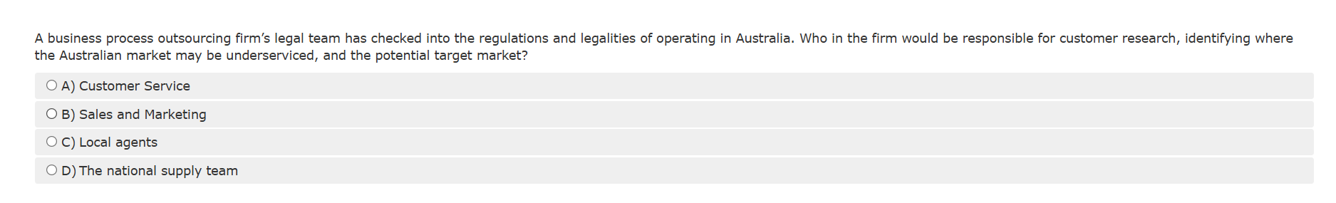 pls ans A business process outsourcing firm's