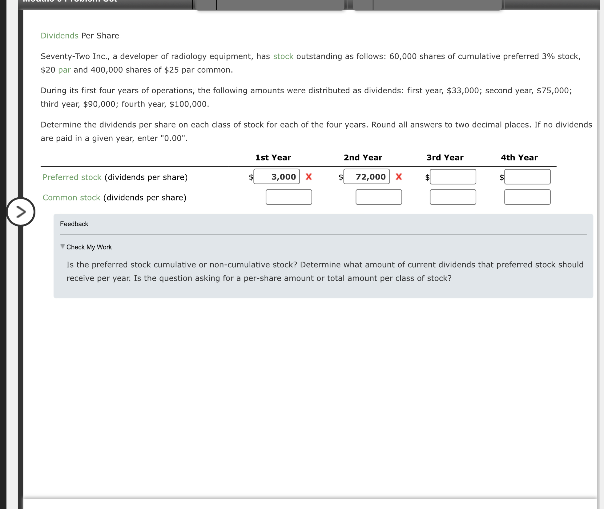 please help me answer.... Dividends Per Share