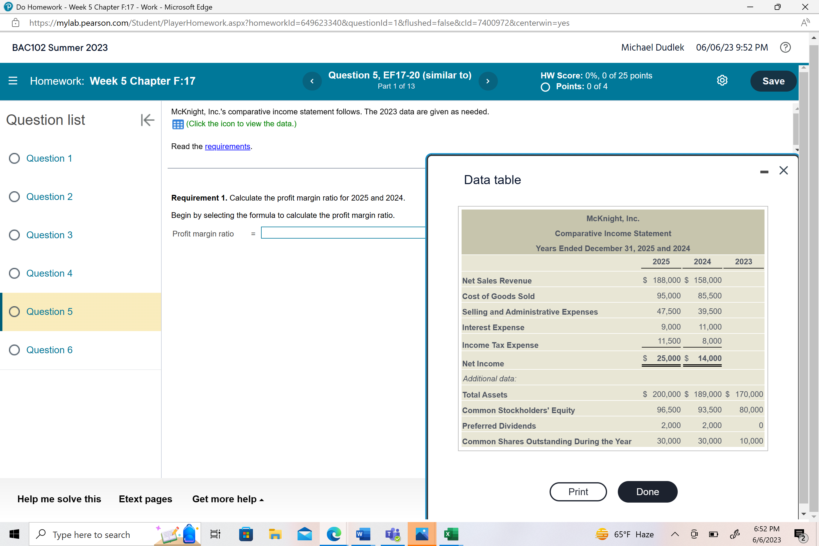 Do Homework - Week 5 Chapter F:17 - Work -