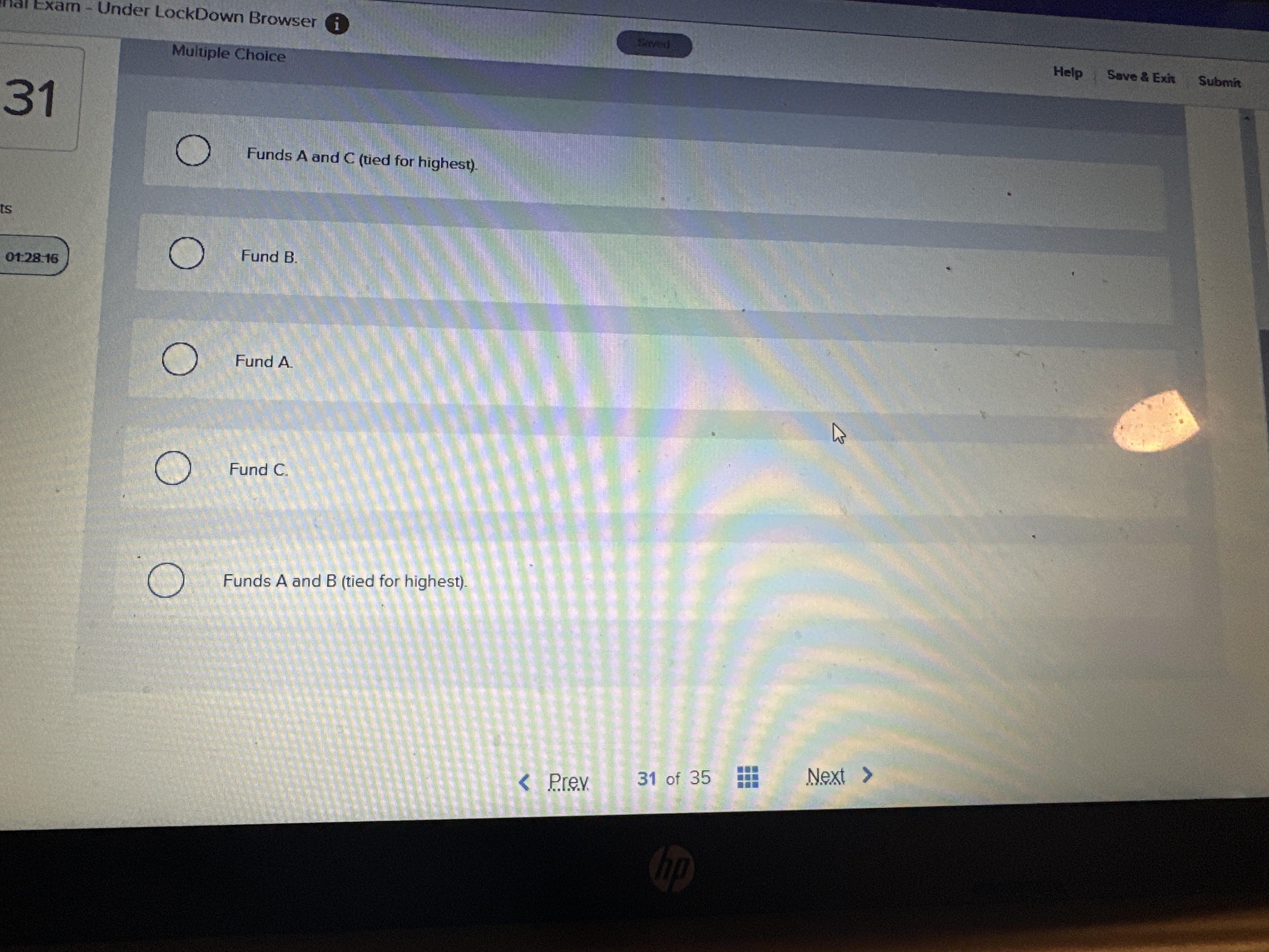 X New Tab X Final Exam - Under LockDown Browser i