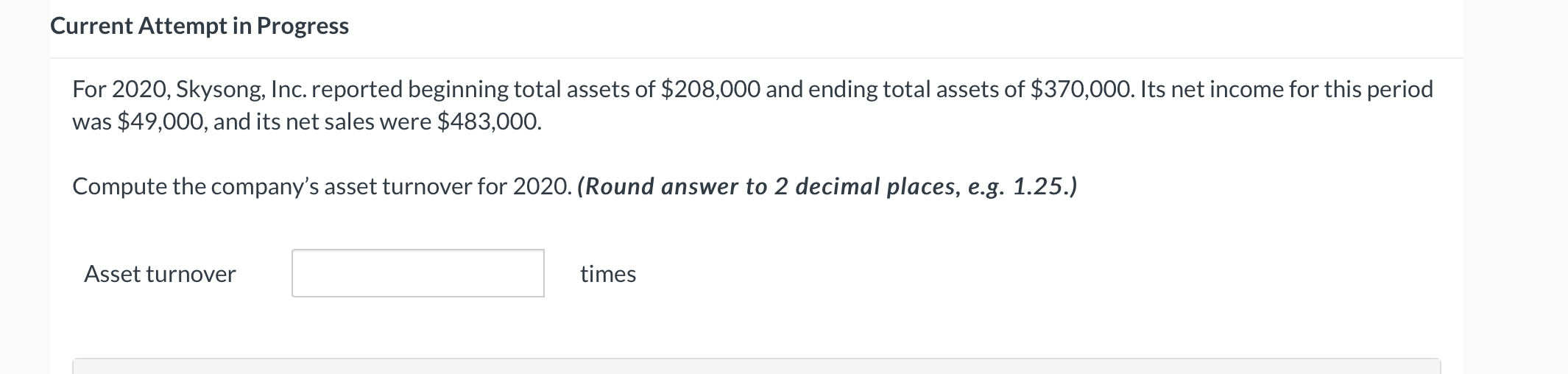 Current Attempt in Progress For 2020, Skysong,