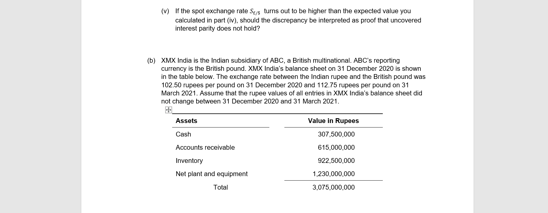 (6) Suppose that the current exchange rate
