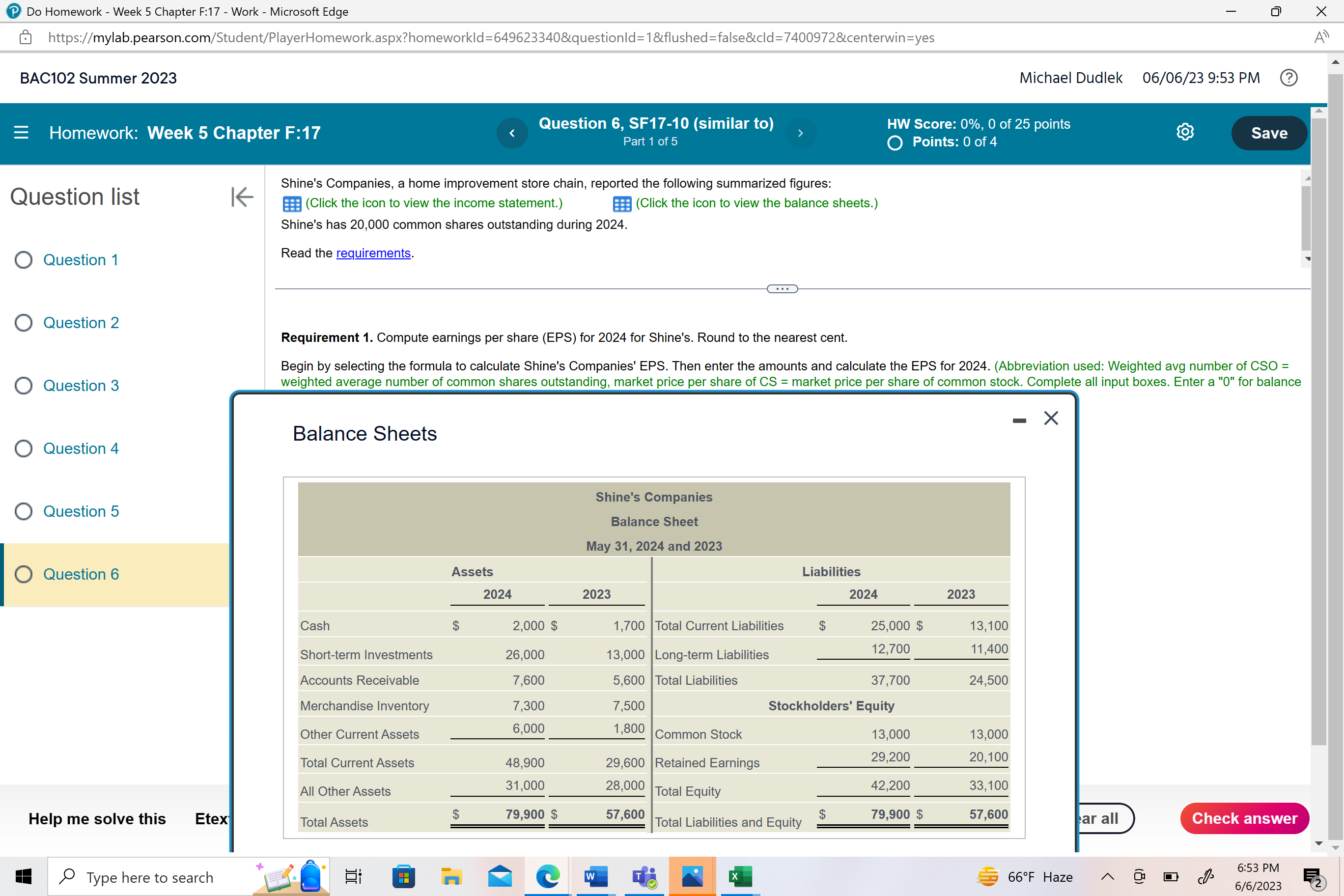 Do Homework - Week 5 Chapter F:17 - Work -