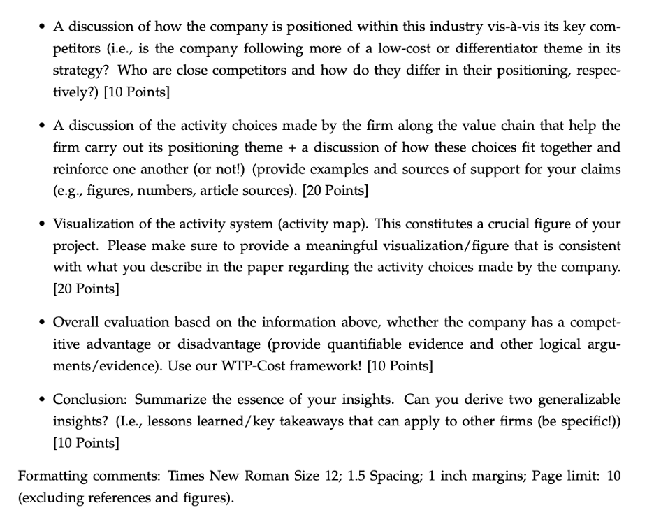 Final project The paper project will utilize the