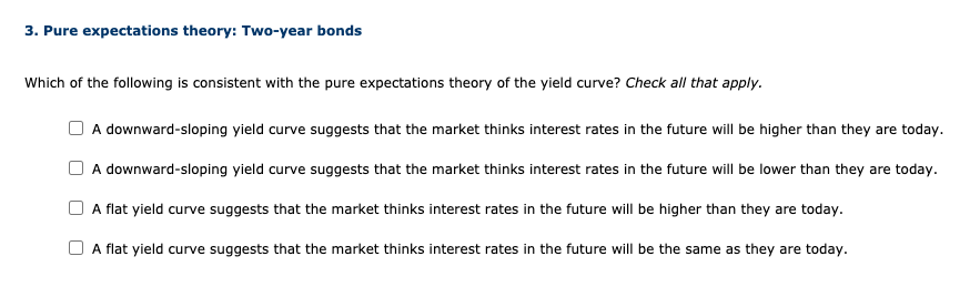 Answer Question Below: 3. Pure expectations