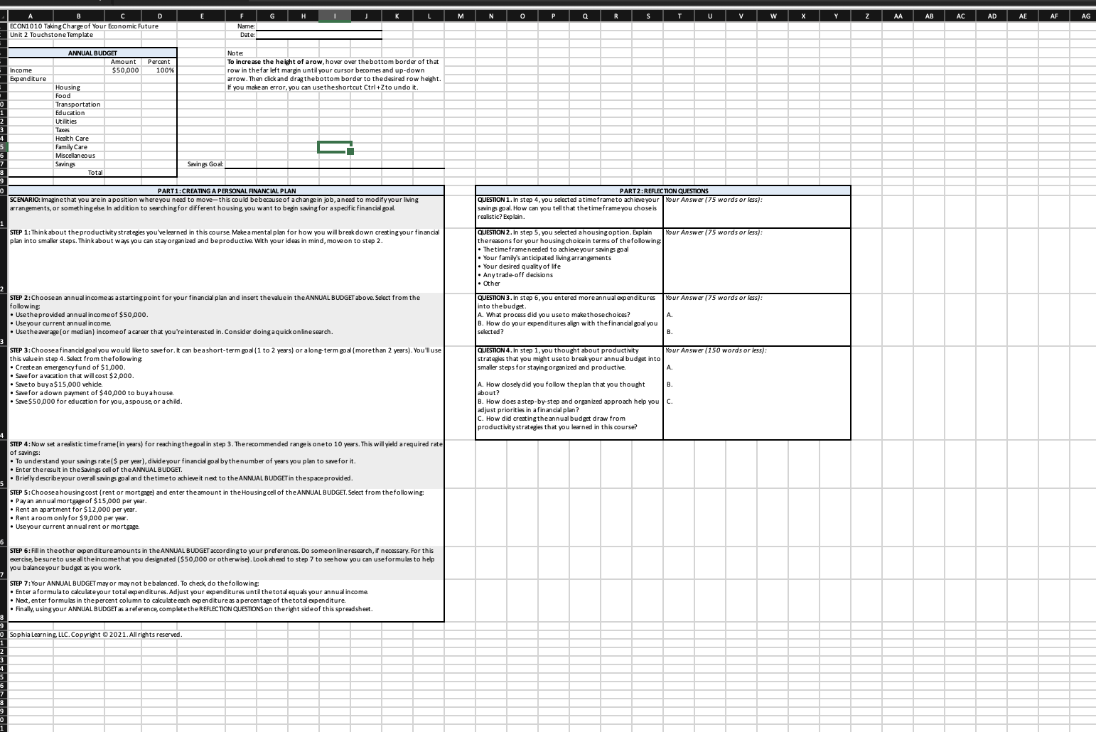 A B G H M N Q U V W AA AB AC AD AE AF AG ECON1010