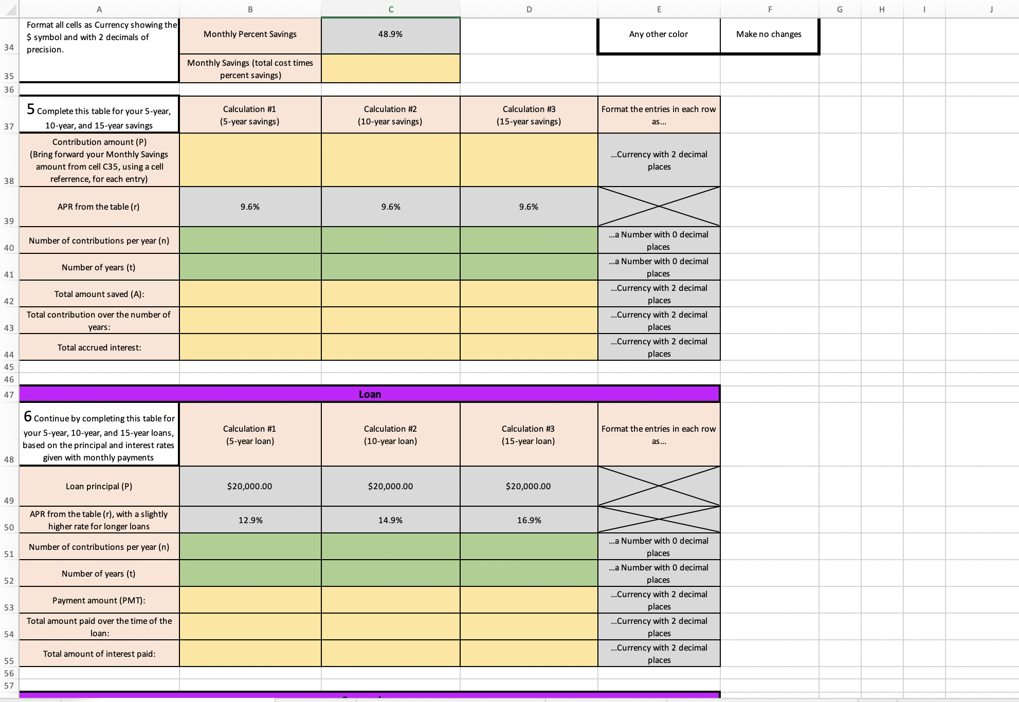 B C D E G H 1 In Major Assignment 1, you created