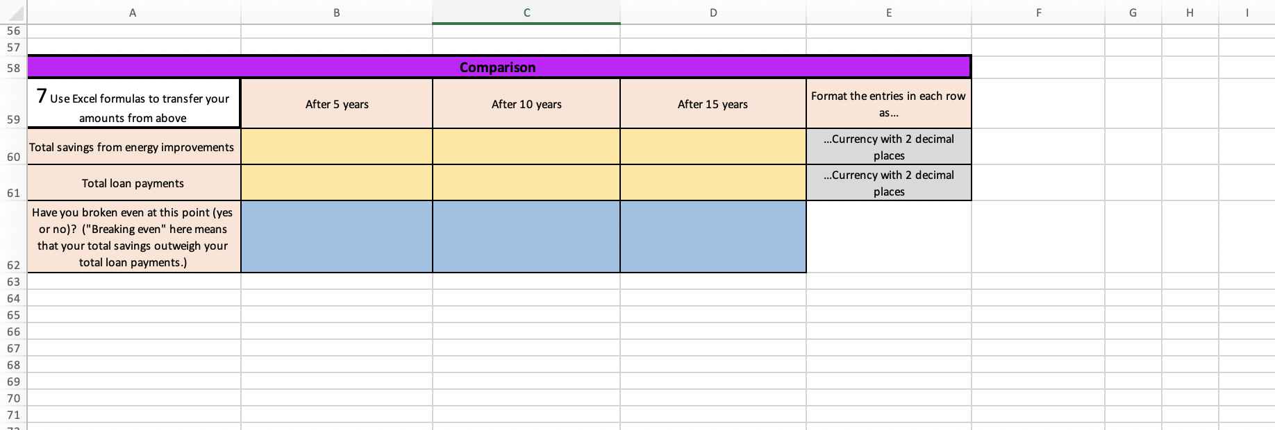 B C D E G H 1 In Major Assignment 1, you created