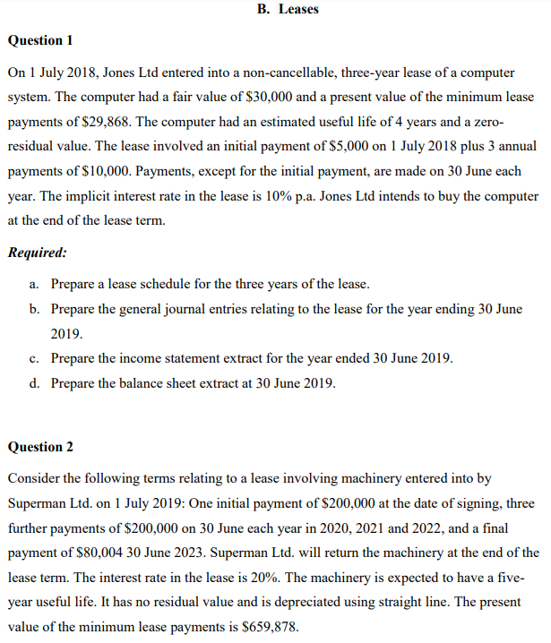 Question 1 Jordan Lid acquired a new equipment on