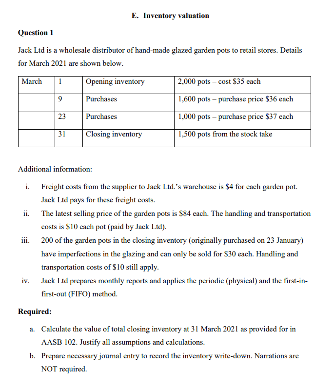Question 1 Jordan Lid acquired a new equipment on