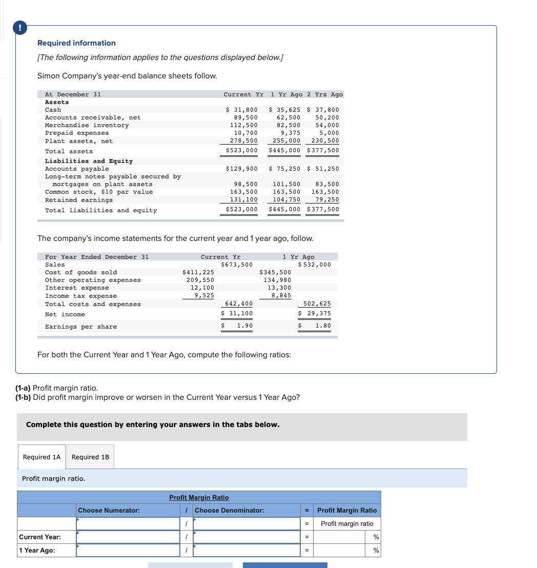 Compute the annual dollar changes and percent